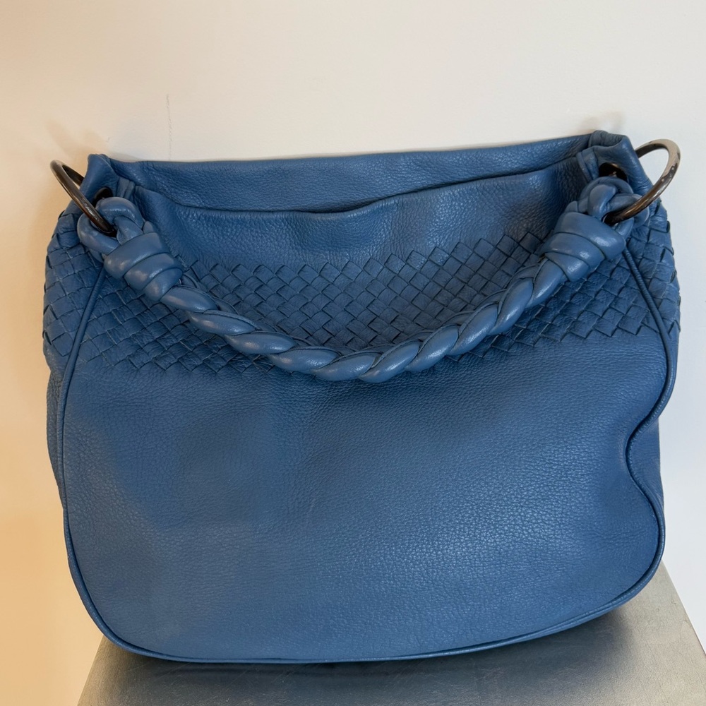 Bottega Veneta 2007 repainted blue hobo bag